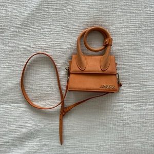Jacquemus Orange Suede Chiquito Bag